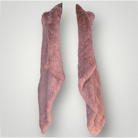Love Token Mauve Angora Fur Vest Jacket - Picture 4 of 12
